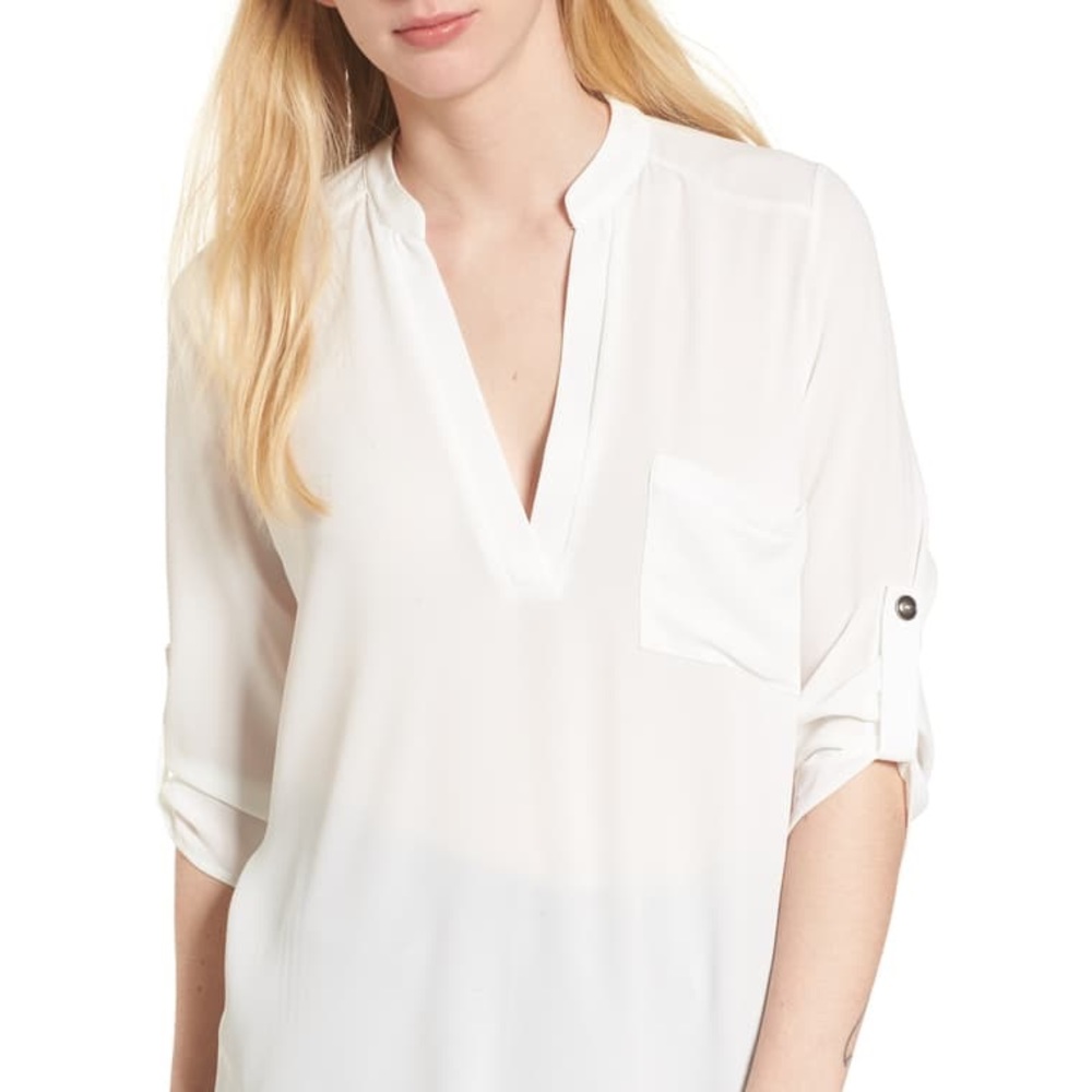 Lush Classic White Blouse Nordstrom Best Seller